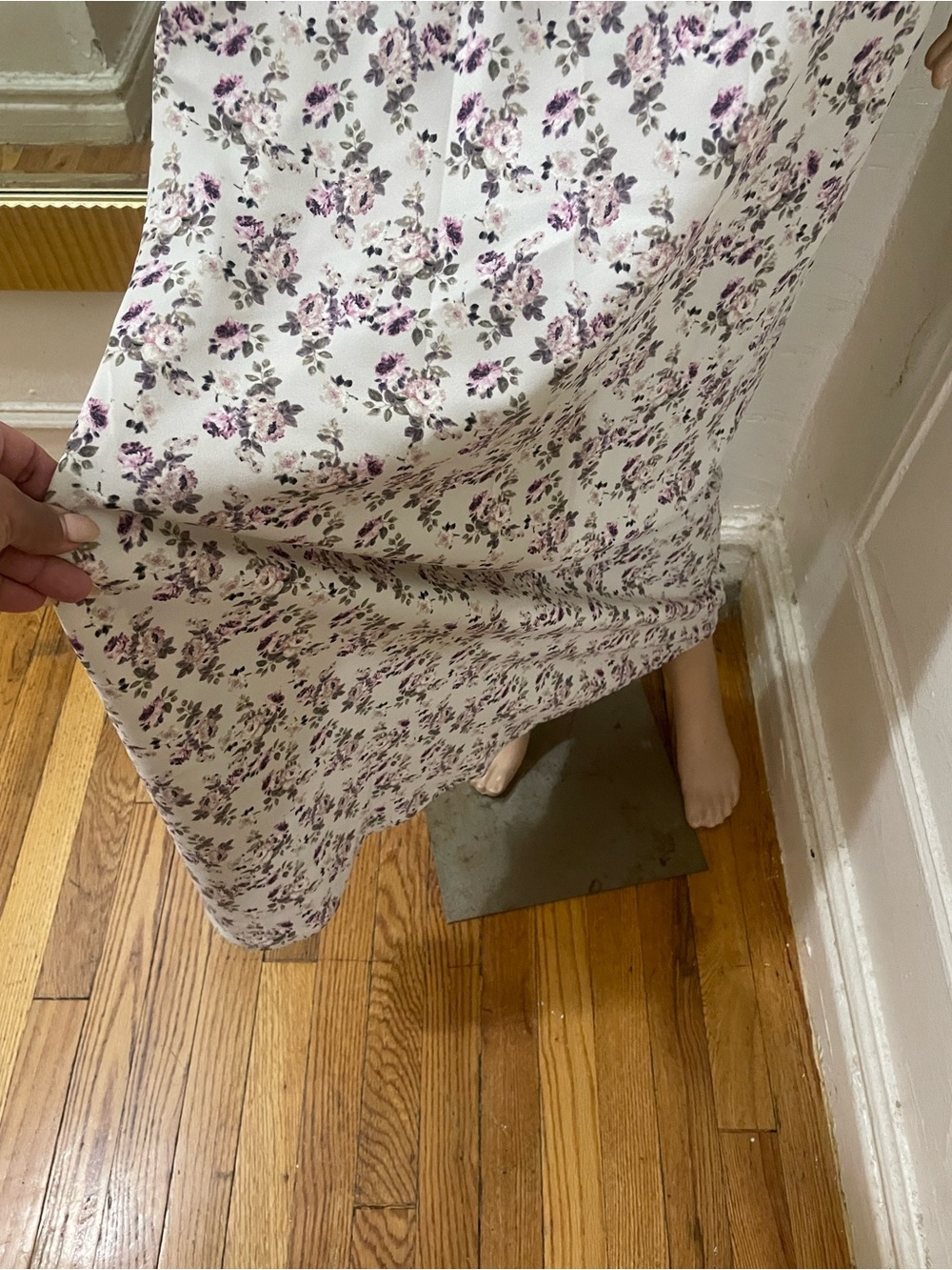 wild fable Cream Floral Maxi Dress with Purple Accents - Picture 9 of 10